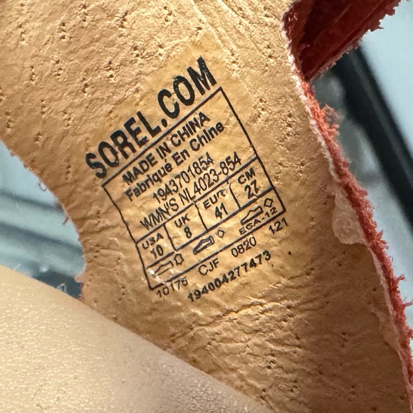 Sorel Women’s Cameron Multi Strap Wedge Sandals in Signal Red Size 10 - Picture 10 of 13